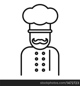 Cook chef icon. Outline cook chef vector icon for web design isolated on white background. Cook chef icon, outline style