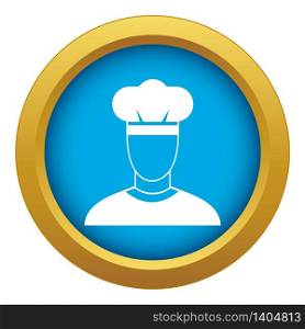 Cook icon blue vector isolated on white background for any design. Cook icon blue vector isolated