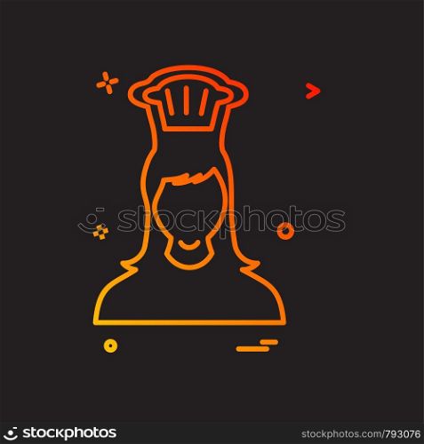 Cook icon design vector
