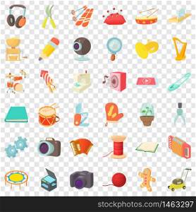 Cook icons set. Cartoon style of 36 cook vector icons for web for any design. Cook icons set, cartoon style