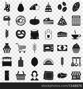 Cook icons set. Simple style of 36 cook vector icons for web for any design. Cook icons set, simple style