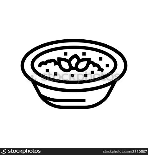 cook with tomato ingredient line icon vector. cook with tomato ingredient sign. isolated contour symbol black illustration. cook with tomato ingredient line icon vector illustration