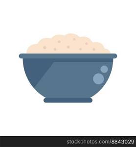 Cooked mash potato icon flat vector. Boiled food. Spoon meal isolated. Cooked mash potato icon flat vector. Boiled food