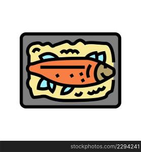 cooked seafood color icon vector. cooked seafood sign. isolated symbol illustration. cooked seafood color icon vector illustration