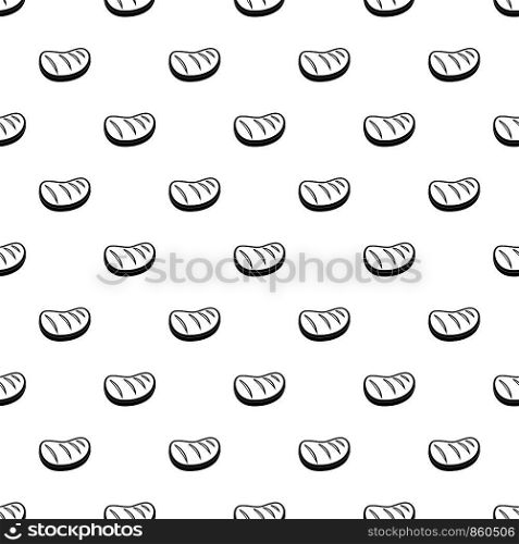Cooked steak pattern seamless vector repeat geometric for any web design. Cooked steak pattern seamless vector