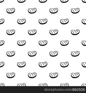 Cooked steak pattern seamless vector repeat geometric for any web design. Cooked steak pattern seamless vector