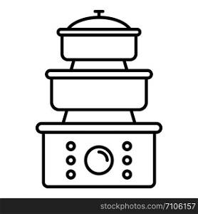 Cooker icon. Outline cooker vector icon for web design isolated on white background. Cooker icon, outline style