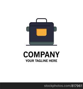 Cooker, Kitchen, Rice, Hotel Business Logo Template. Flat Color