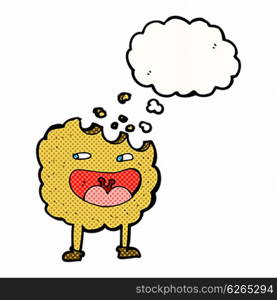 cookie cartoon character with thought bubble