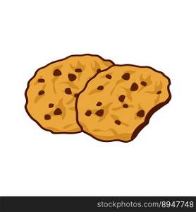 Cookie icon in flat style. cookie vector illustration on white isolated background.