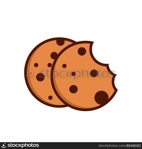 Cookie icon in flat style. cookie vector illustration on white isolated background.