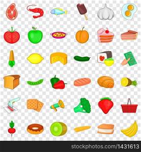 Cookie icons set. Cartoon style of 36 cookie vector icons for web for any design. Cookie icons set, cartoon style