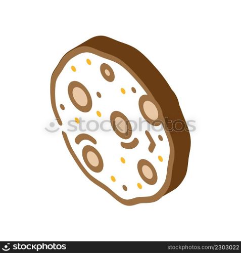 cookie pastry food isometric icon vector. cookie pastry food sign. isolated symbol illustration. cookie pastry food isometric icon vector illustration