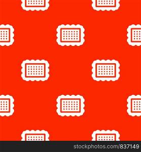 Cookie pattern repeat seamless in orange color for any design. Vector geometric illustration. Cookie pattern seamless
