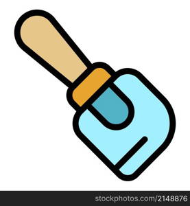 Cookie shovel icon. Outline Cookie shovel vector icon color flat isolated. Cookie shovel icon color outline vector