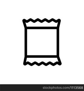 Cookies in the packaging icon vector. Thin line sign. Isolated contour symbol illustration. Cookies in the packaging icon vector. Isolated contour symbol illustration