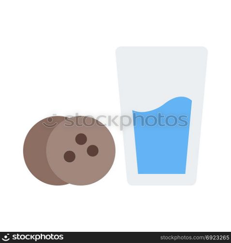 Cookies with glass of water
