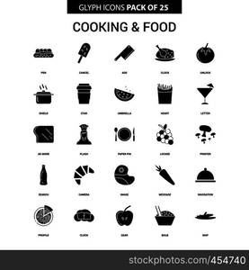 Cooking and Food Glyph Vector Icon set