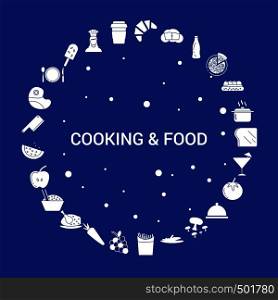 Cooking and Food Icon Set. Infographic Vector Template