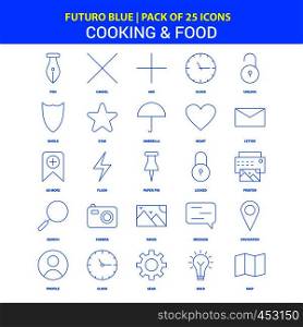 Cooking and Food Icons - Futuro Blue 25 Icon pack
