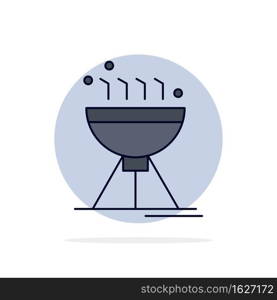 Cooking bbq, c&ing, food, grill Flat Color Icon Vector