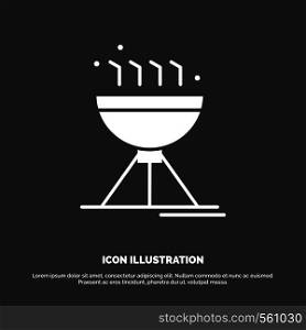 Cooking bbq, camping, food, grill Icon. glyph vector symbol for UI and UX, website or mobile application. Vector EPS10 Abstract Template background