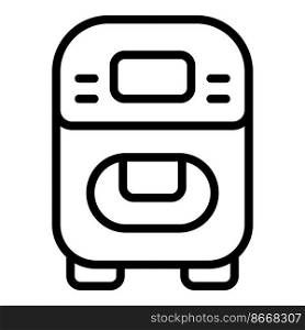 Cooking bread machine icon outline vector. Kitchen food. Button control. Cooking bread machine icon outline vector. Kitchen food
