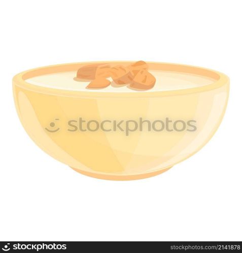 Cooking cream soup icon cartoon vector. Hot bowl. Curry food. Cooking cream soup icon cartoon vector. Hot bowl