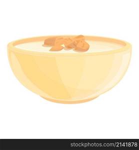 Cooking cream soup icon cartoon vector. Hot bowl. Curry food. Cooking cream soup icon cartoon vector. Hot bowl