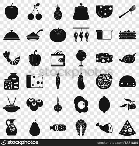 Cooking dessertg icons set. Simple style of 36 cooking dessert vector icons for web for any design. Cooking dessert icons set, simple style