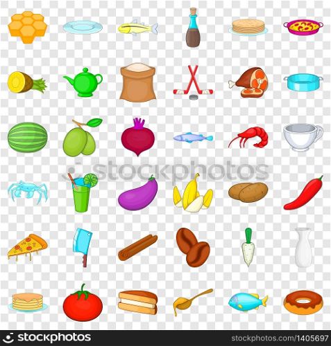 Cooking icons set. Cartoon style of 36 cooking vector icons for web for any design. Cooking icons set, cartoon style