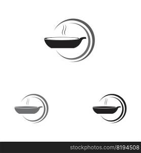 Cooking logo. Icon or symbol for restaurant menu design. Vector illustration