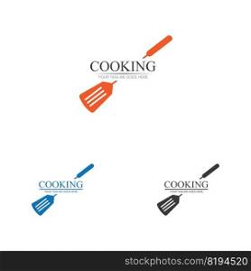Cooking logo. Icon or symbol for restaurant menu design. Vector illustration