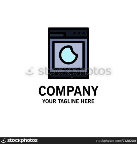 Cooking, Machine, Wash, Clean Business Logo Template. Flat Color