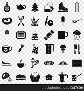 Cooking of coffee icons set. Simple style of 36 cooking of coffee vector icons for web for any design. Cooking of coffee icons set, simple style