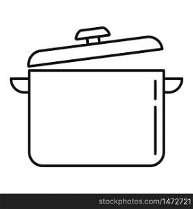 Cooking pan icon. Outline cooking pan vector icon for web design isolated on white background. Cooking pan icon, outline style