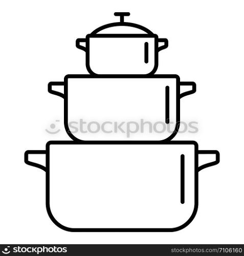 Cooking pan icon. Outline cooking pan vector icon for web design isolated on white background. Cooking pan icon, outline style