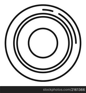 Cooking plate icon outline vector. Dish food. Eat plate. Cooking plate icon outline vector. Dish food