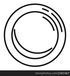 Cooking plate icon outline vector. Dish food. Eat plate. Cooking plate icon outline vector. Dish food