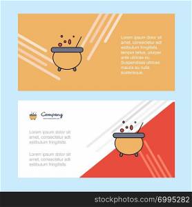 Cooking pot abstract corporate business banner template, horizontal advertising business banner.