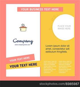 Cooking pot Company Brochure Template. Vector Busienss Template