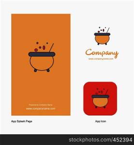 Cooking pot Company Logo App Icon and Splash Page Design. Creative Business App Design Elements