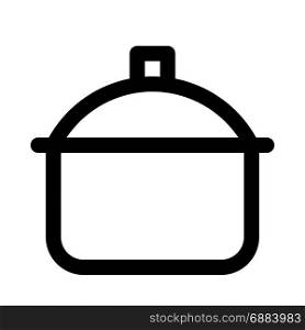 cooking pot, icon on isolated background,