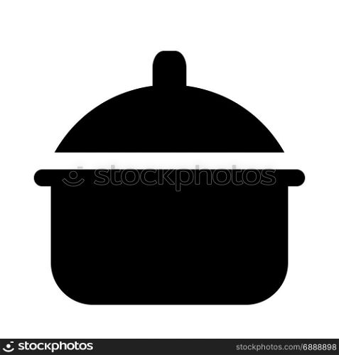 cooking pot, icon on isolated background