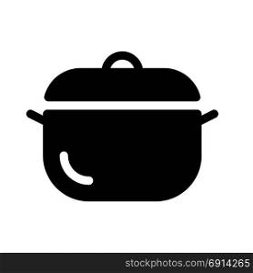cooking pot, icon on isolated background