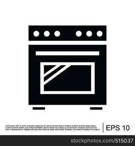 Cooking Range Icon Vector Logo Template