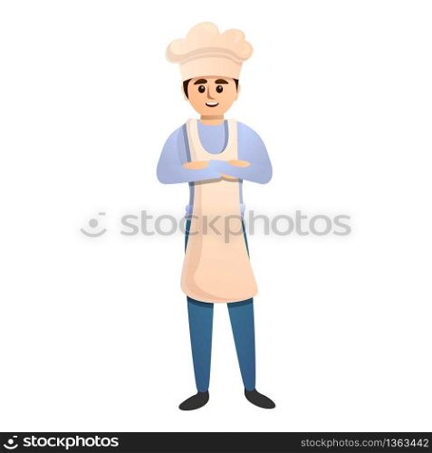 Cooking show cook icon. Cartoon of cooking show cook vector icon for web design isolated on white background. Cooking show cook icon, cartoon style