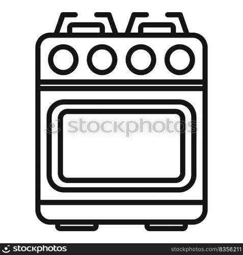 Cooking stove icon outline vector. Gas cooker. Fire pot. Cooking stove icon outline vector. Gas cooker