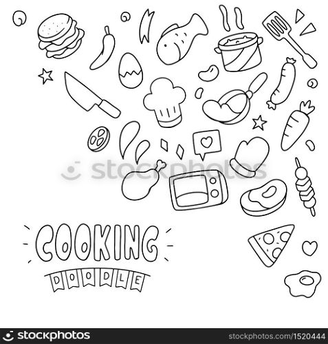 Cooking Vector illustration. Doodle design concept