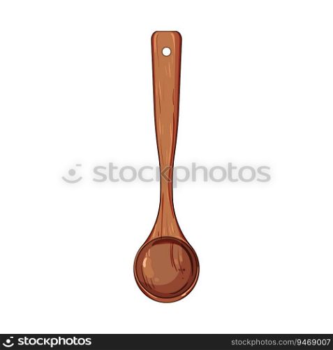 cooking wooden spoon cartoon. kitchen tool, food organic, top ladle cooking wooden spoon sign. isolated symbol vector illustration. cooking wooden spoon cartoon vector illustration